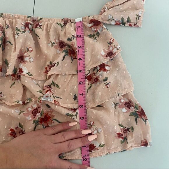 AMERICAN EAGLE Off The Shoulder Floral Crop Top - Picture 8 of 11